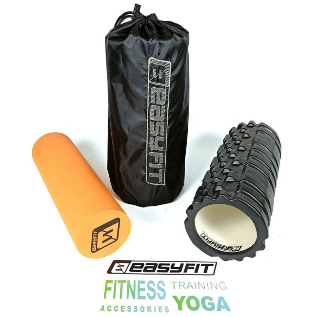 Масажний ролик EasyFit PRO Active 33 см подвійний