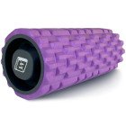 Масажний ролик EasyFit Grid Roller 33 см v.1.1 міцний масажер (фіолетовий)