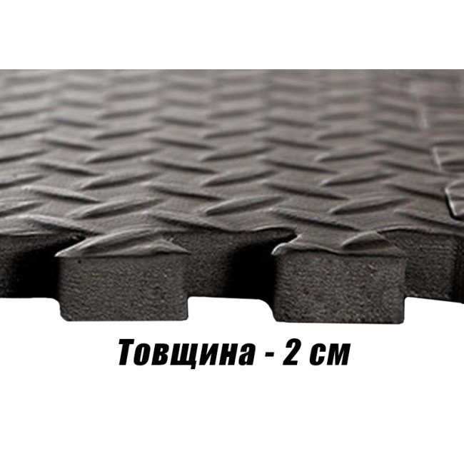 Татамі мат EasyFit SwallowTail-2 4 шт (60х60х2 см) пазл ластівчин хвіст з бортиком