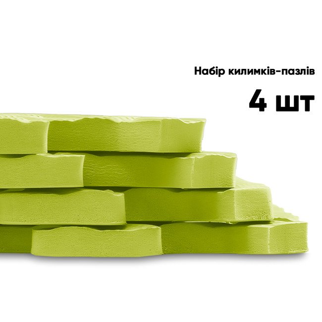 Татамі мат EasyFit SwallowTail 4 шт (60х60х1 см) пазл хвіст ластівки жовтий