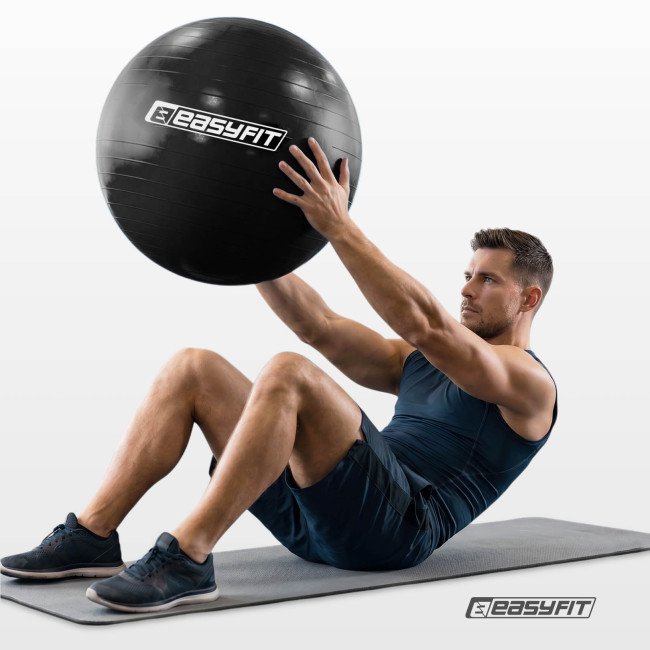 М’яч для фітнесу EasyFit BalanceBall 65 см чорний
