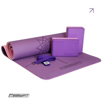Набір для йоги та фітнесу EasyFit Polarity Set: килимок, два блоки та ремінь (padma)