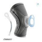 Бандаж (наколінник) ортопедичний для колінного суглоба з ребрами жорсткості та силіконовою вставкою (сірий). Розмір L