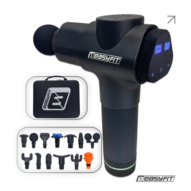 Перкусійний вібромасажер EasyFit UltraGun 13 насадок