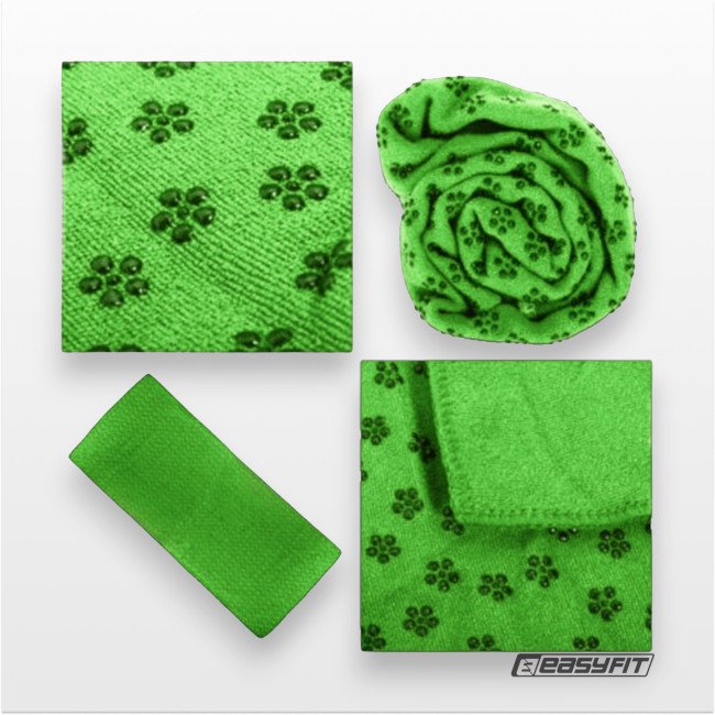 Рушник для йоги EasyFit Yoga Mat Towel з мікрофібри (Зелений)