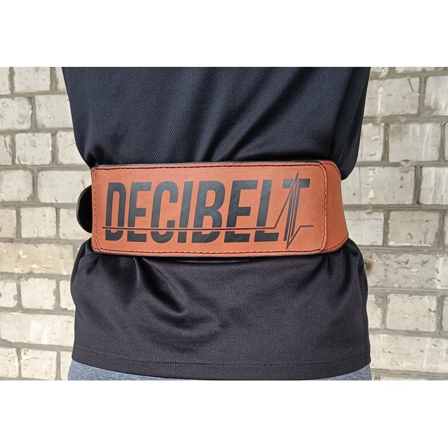 Пояс атлетичний EasyFit DeciBelt (шкіра) коричневий S