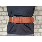Пояс атлетичний EasyFit DeciBelt (шкіра) коричневий S
