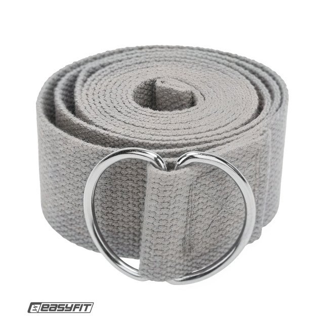 Ремінь для йоги EasyFit сірий