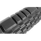 Масажний ролик EasyFit Grid Roller 33 см v.1.1 міцний масажер (чорний)