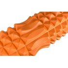 Масажний ролик EasyFit Grid Roller 33 см v.1.2 із заглушками з обох сторін (оранжевий)