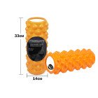 Масажний ролик EasyFit Grid Roller Extreme 33 см Помаранчевий
