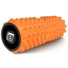 Масажний ролик EasyFit Grid Roller 33 см v.1.2 із заглушками з обох сторін (оранжевий)