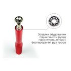 Швидкісна скакалка EasyFit Aluminium зі сталевим тросом та алюмінієвими ручками червона