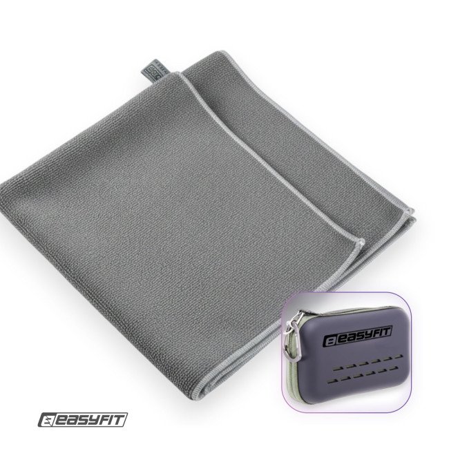 Спортивний рушник EasyFit RoyalWing 90х50 см з мікрофібри + кейс