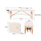 Масажний стіл EasyFit ZenRest кушетка складна Бежевий з чохлом