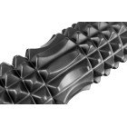 Масажний ролик EasyFit Grid Roller 33 см v.1.2 із заглушками з обох сторін (чорний)