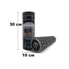 Масажний ролер EasyFit Solid Grid Roller Mini 30 см чорний