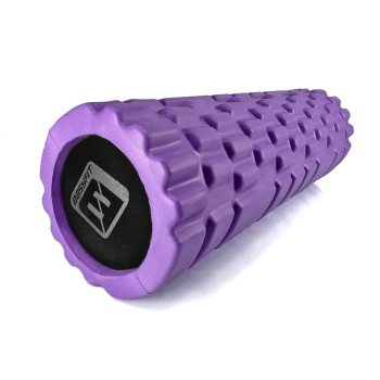 Масажний ролер EasyFit Solid Grid Roller Mini 30 см фіолетовий