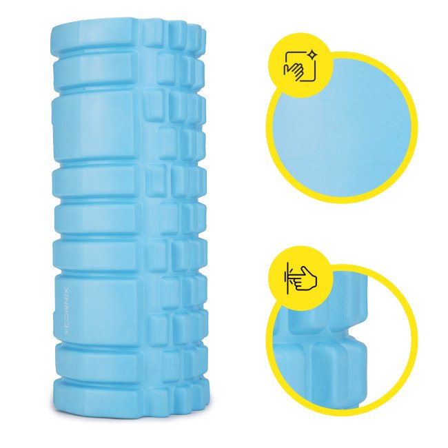 Масажний ролик Cornix EVA 33 x 14 см (валик, роллер) XR-0030 Sky Blue