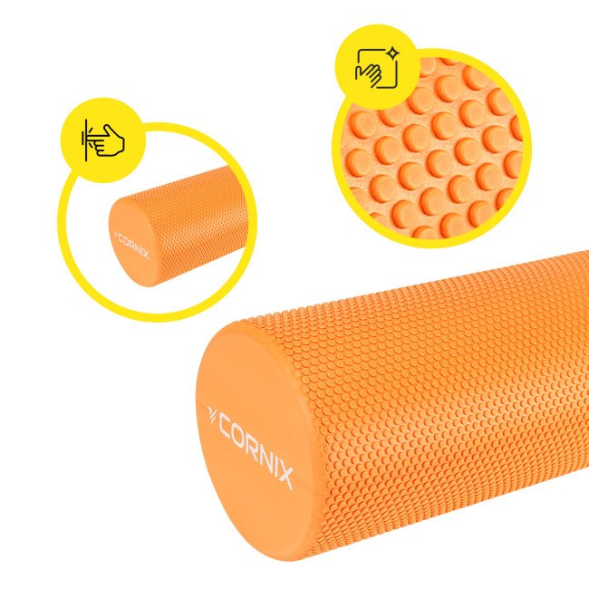 Масажний ролик Cornix EVA+ 45 x 15 см (валик, роллер) XR-0302 Orange