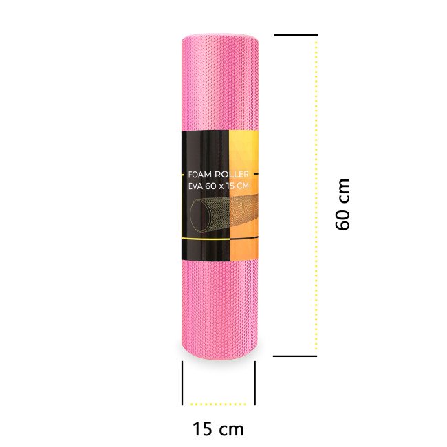 Масажний ролик Cornix EVA+ 60 x 15 см (валик, роллер) XR-0308 Pink