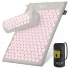 Килимок акупунктурний з валиком 4FIZJO Classic Mat Аплікатор Кузнєцова Grey/Pink (P-5907739313287)