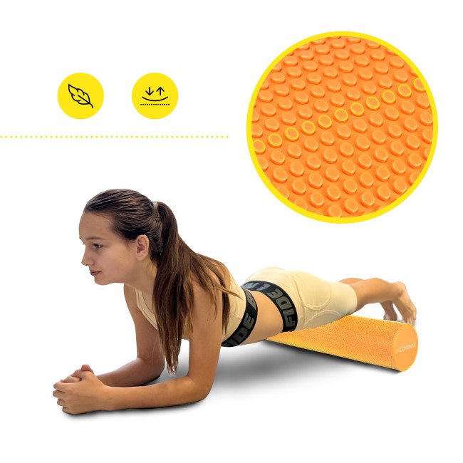 Масажний ролик Cornix EVA+ 60 x 15 см (валик, роллер) XR-0307 Orange