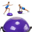 Балансувальна платформа (півсфера) Cornix Bosu Ball 58 см з еспандерами XR-0454 Violet