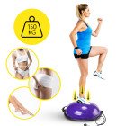 Балансувальна платформа (півсфера) Cornix Bosu Ball 58 см з еспандерами XR-0454 Violet