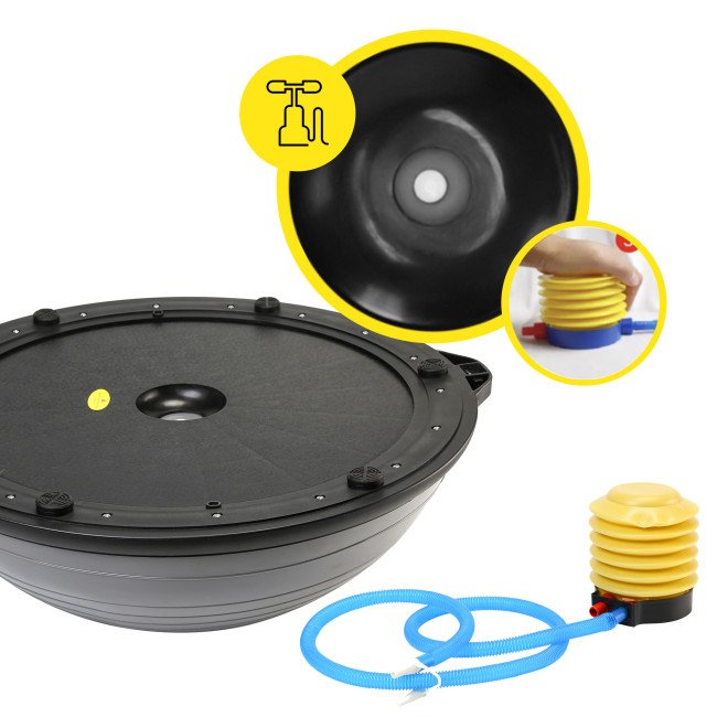 Балансувальна платформа (півсфера) Cornix Bosu Ball 58 см з еспандерами XR-0455 Grey