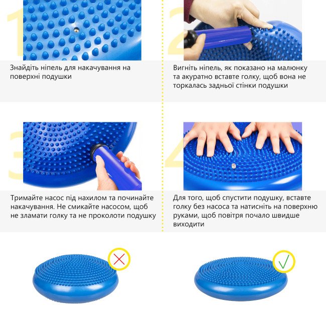 Балансувальна подушка-диск Cornix 33 см (сенсомоторна) масажна XR-0056 Violet