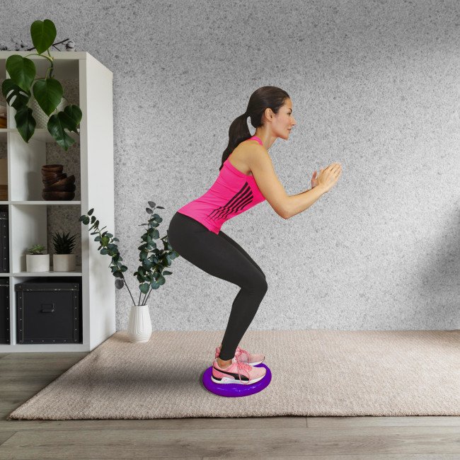 Балансувальна подушка-диск Cornix 33 см (сенсомоторна) масажна XR-0056 Violet