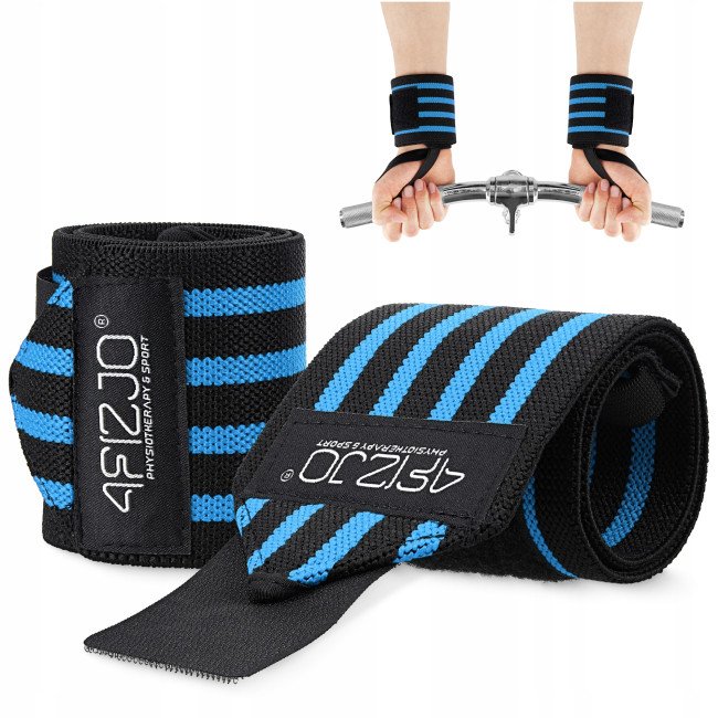 Бинти для зап'ясть (кистьові бинти) 4FIZJO Wrist Wraps Black/Blue (P-5907739317445)