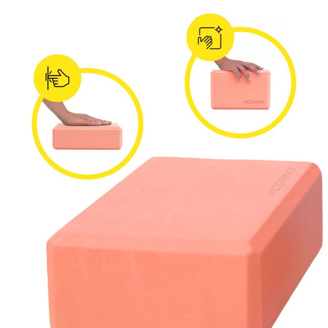 Блок для йоги Cornix EVA 22.8 x 15.2 x 7.6 см XR-0104 Orange