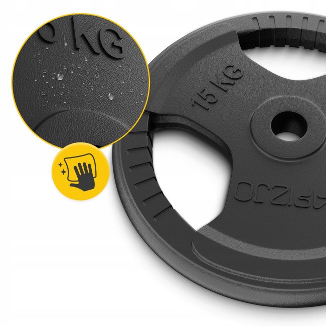 Диск металевий 4FIZJO 2 x 15 кг 26 мм Black (P-5905973401371)