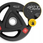 Диск олімпійський 4FIZJO 2 x 15 кг 51 мм металевий, прогумований Black (P-5905973401272)