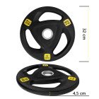 Диск олімпійський Cornix 1 x 10 кг 51 мм металевий, прогумований XR-0426 Black