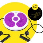 Диск здоров'я для талії Cornix Twisting Waist Disc з еспандерами XR-0449 White/Violet