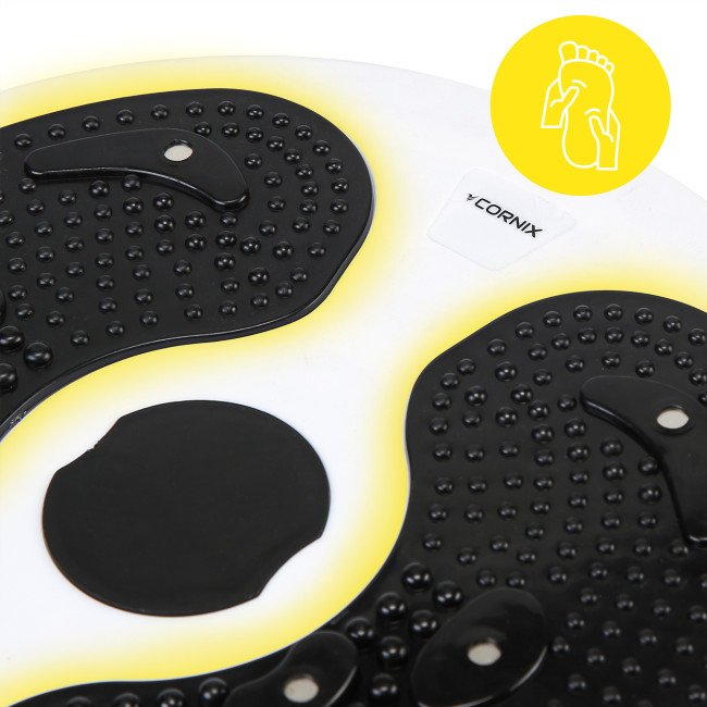 Диск здоров'я для талії Cornix Twisting Waist Disc з еспандерами XR-0451 White/Black