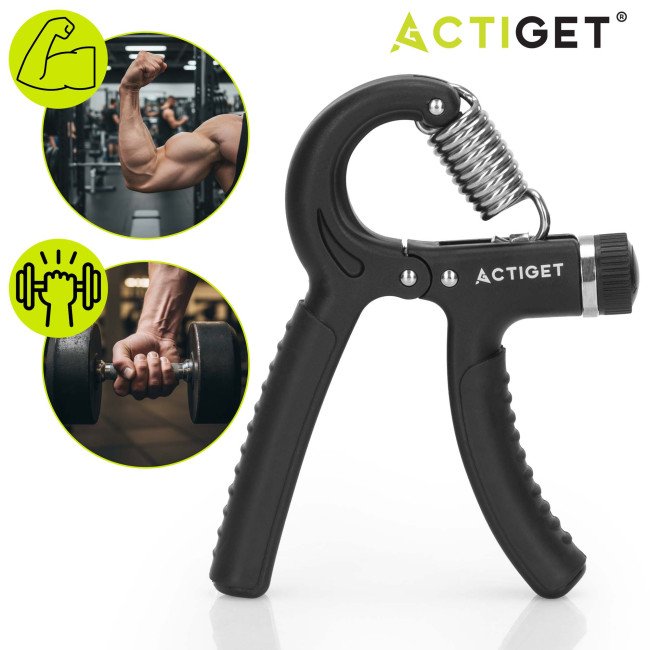 Еспандер кистьовий Actiget 5-60 кг з регульованим навантаженням ACT0051 Black