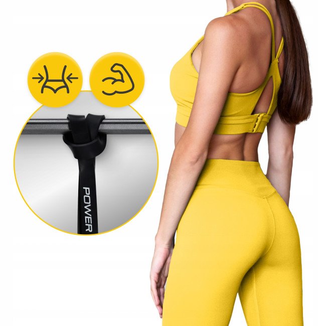 Еспандер-петля 4FIZJO Power Band 22 мм 12-17 кг резина для фітнесу і спорту Black (P-5907222931066)