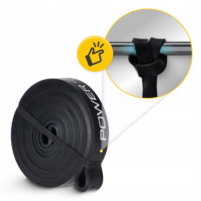 Еспандер-петля 4FIZJO Power Band 22 мм 12-17 кг резина для фітнесу і спорту Black (P-5907222931066)