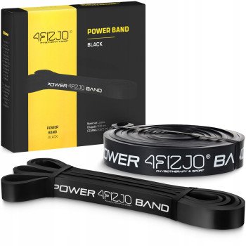 Еспандер-петля 4FIZJO Power Band 22 мм 12-17 кг резина для фітнесу і спорту Black (P-5907222931066)