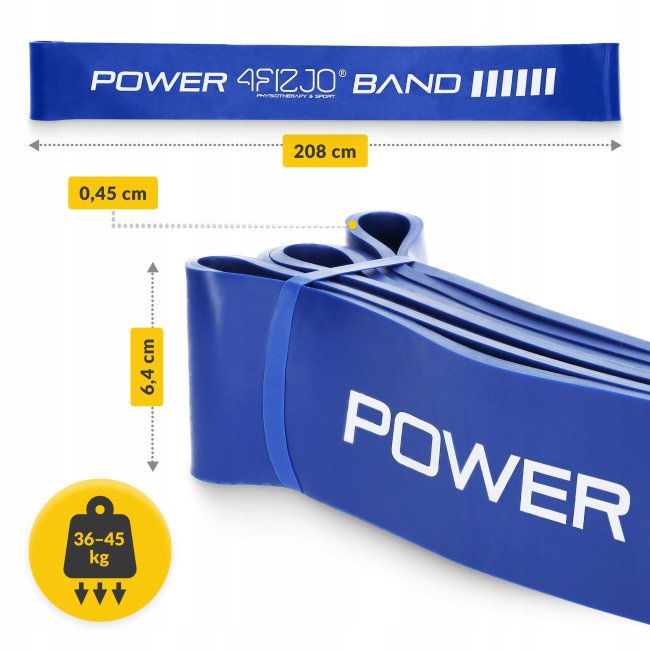 Еспандер-петля 4FIZJO Power Band 64 мм 36-46 кг резина для фітнесу і спорту Blue (P-5907222931097)