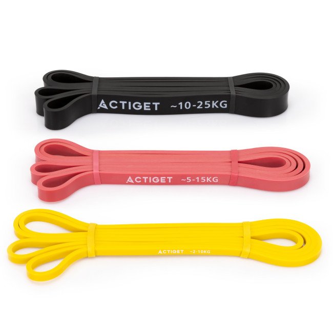Еспандер-петля Actiget Power Band 2-25 кг (резина для фітнесу та спорту) набір 3 шт ACT0047