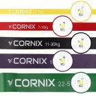 Еспандер-петля Cornix Power Band 2-57 кг (резина для фітнесу та спорту) набір 5 шт XR-0086