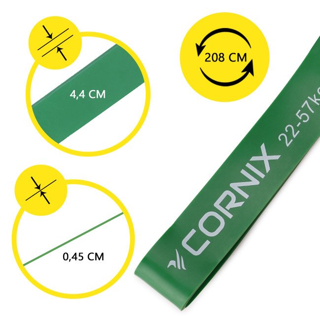 Еспандер-петля Cornix Power Band 44 мм 22-57 кг (резина для фітнесу та спорту) XR-0061