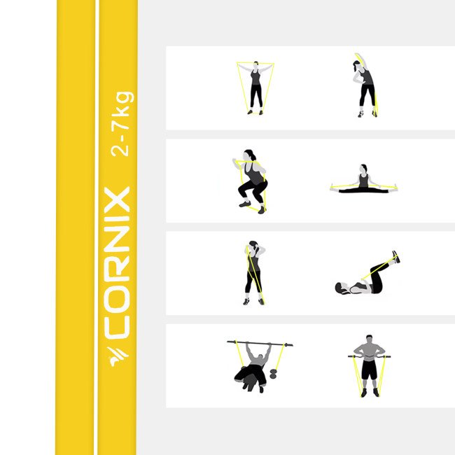 Еспандер-петля Cornix Power Band 6.4 мм 2-7 кг (резина для фітнесу та спорту) XR-0057