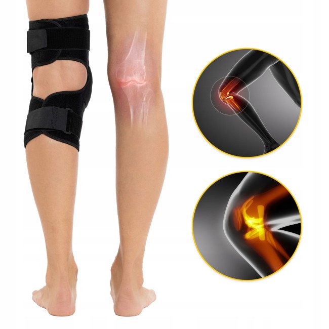 Фіксатор (бандаж) для коліна 4FIZJO шарнірний 1 шт Size M (P-5907739317612)