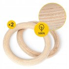 Гімнастичні кільця 4FIZJO дерев'яні, регульовані Black/Yellow (P-5905973402729)